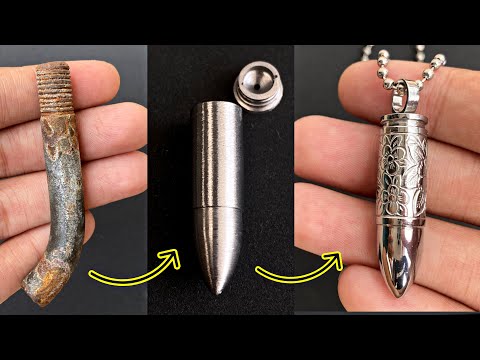 Atık malzemelerden kolye yapımı - Paslı demiri takıya dönüştürüyorum.